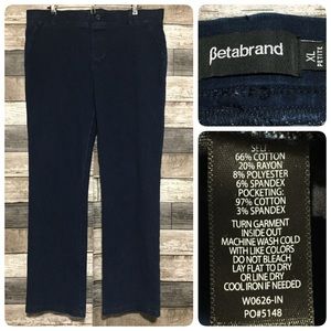 Betabrand Pull On Jeans Straight Women’s XL Petite Dark Wash Blue (Inseam 28.5)